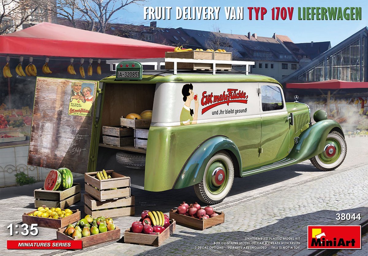 MiniArt 1:35 38044 Fruit Delivery VAN Typ 170V Lieferwagen Plastic kit