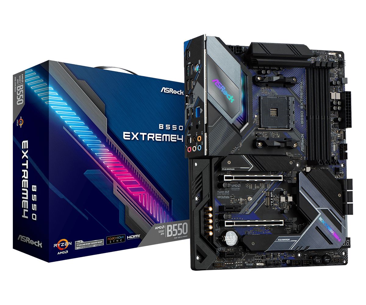 Asrock B550 Extreme4 - ATX Motherboard - AMD B550 - Socket AM4