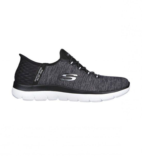 Skechers SUMMITS-DAZZLING HAZE 149937 BKW sneakers slip in dames zwart