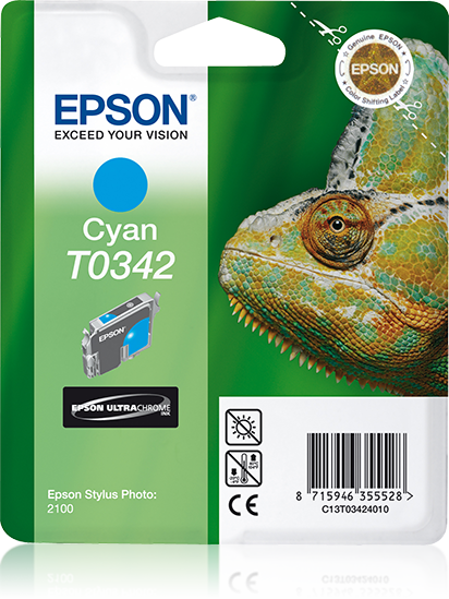 Epson T0342 / C13T03424010 - Cyaan inktcartridge - 17ml