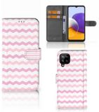 Samsung Galaxy A22 4G | M22 | Housse de téléphone | Vagues Rose
