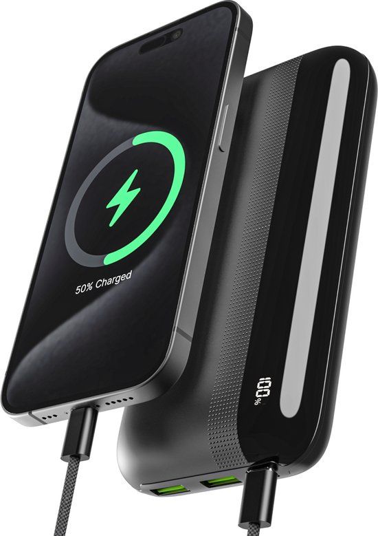 Voomy Powerbank 10.000 mAh - 22.5W - USB-C - Zwart