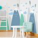 Ambiance Sticker Ambiance Muurstickers voor kinderen - Babykamerdecoratie - Gigantische muursticker voor kinderen, Scandinavische bergen, Asuka - 50x75 cm