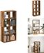 vidaXL Bibliothèque - Industriel - Bois - Couleur vieux bois - 69,5x29x137,5 cm
