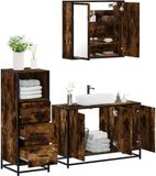 Maison Exclusive - Ensemble de meubles de salle de bain 3 pièces en bois composite chêne fumé
