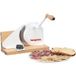 Tom Press Trancheuse Manuelle Lame Inox Forgée 17 Cm Plateau Bois Pliable