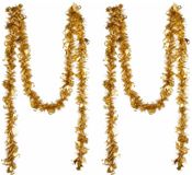 Krist+ Lametta Kerstslingers - Goud - 2 Stuks - 200 x 12 cm