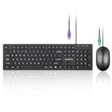 Perixx PERIDUO-117P, bekabelde standaard PS2-toetsenbord en muiscombo