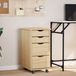 Maison Exclusive - Roulotte MOSS avec bureau, 34 x 39 x 65,5 cm, vernis transparent