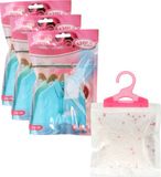Ultra Fresh Vochtopnemer met geur - 3x - roos - vochtonttrekker - tegen schimmel en geur - 210 gram