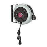 MAXTOOLS ER200, automatische elektrische slanghaspel, mini-slanghaspel met dubbele geleiding en olieafstotende kabel, thermische veiligheidsschakelaar, lengte 8 meter (8 m)