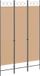 vidaXL 3-Panel Room Divider Beige 120 x 200 cm Stof