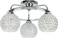 PAULA 14-102 Plafondlamp en chrome met kristallen lampenkap