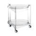 Guzzini - Home, Massoni keukentafel met wielen met 2 legplanken - transparant, 66 x 63,5 cm - 01150100