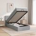 Maison Exclusive Lit Ottoman exclusif avec matelas, couleur gris clair, dimensions 90 x 190 cm, revêtement en tissu