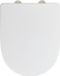 Wenko Abattant de toilette - Inox - Blanc - 36,5 X 45 Cm