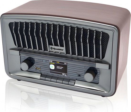 Roadstar HRA270DBT Retro Radio - DAB+, FM & Bluetooth - Dark Brown