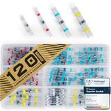 BAURIX® Kabelverbinders Set [120 stuks] - Krimpconnector IP67 voor waterdichte Kabelverbindingen