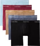 Calvin Klein Underwear 5-Pack Icon Stretch Boxershorts Heren Katoen/Elastaan Effen Regular Waist Lange Pijpen Aansluitend S