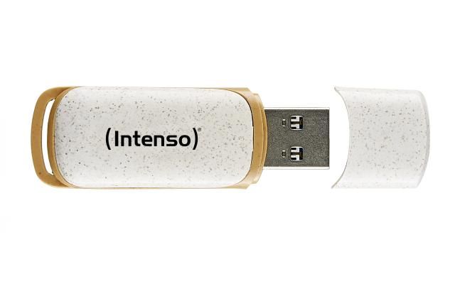 Intenso Green Line USB Flash Drive - 64GB - USB 3.2 Gen 1 - Beige/Brown