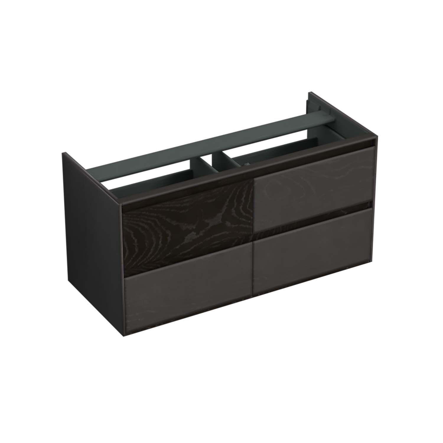 Forzalaqua Reno Onderkast - 120x51x60 cm - 4 Lades - Softclose - Eiken Black Oiled