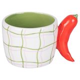 Villa d'Este Home Tivoli 2000 Fruit Life Keramische mok, 350 ml, met handvat in chilipeper design