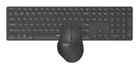 Rapoo 9800M Draadloos Toetsenbord en Muis Combo - Full Size - QWERTY US - Donkergrijs