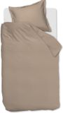 Ambiante Satin Uni dekbedovertrek - Eenpersoons - 140x200/220 - Taupe