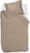 Ambiante Satin Uni dekbedovertrek - Eenpersoons - 140x200/220 - Taupe