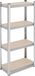 Merkloos Relaxdays Stellingkast - 200 kg - 138x60x30 cm - Staal - Garage - Modulair - Zilver