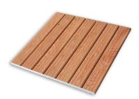 Castelmerlino Accessoires voor douche, lariks en aluminium, naturel, 64 x 64