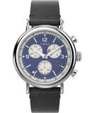 Timex Standard Chrono TW2V71100 Horloge - Leer - Zwart - Ø 40 mm