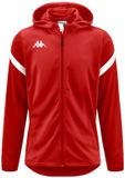 Kappa Dolve Hooded Sweatshirt with Zipper Red/White XL