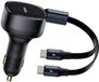 Baseus Enjoyment Serie - Autolader - 33W - USB-C Kabels - Zwart