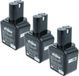Bosch Vhbw - 3x Batterie Remplacement Pour Bosch 2 607 355 014, 2 607 335 180, 2 607 335 021 Pour Outil Électrique (3000 mAh, NiMH, 12 V)