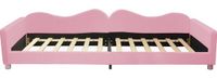 Lit bébé rouge 90x200 cm rembourré sans matelas