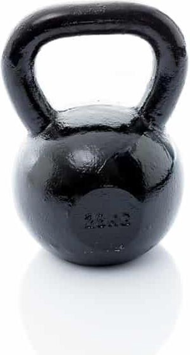 Muscle Power Gietijzeren Kettlebell - Zwart - 28 kg