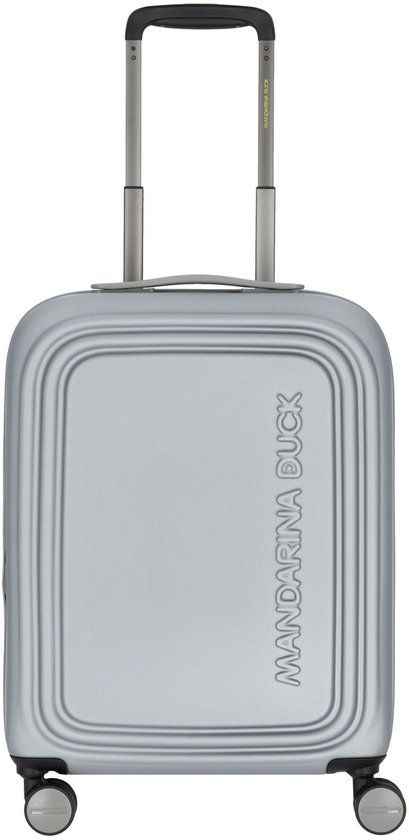 Mandarina Duck Logoduck + Expandable Cabin Trolley Silver Zilverkleurig 52cm
