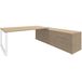Bureau B180xD100 cm avec bloc tiroirs sur le côté droit 200x60 cm