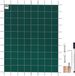 VEVOR Couverture de sécurité pour piscine en maille verte rectangulaire 670x1280cm