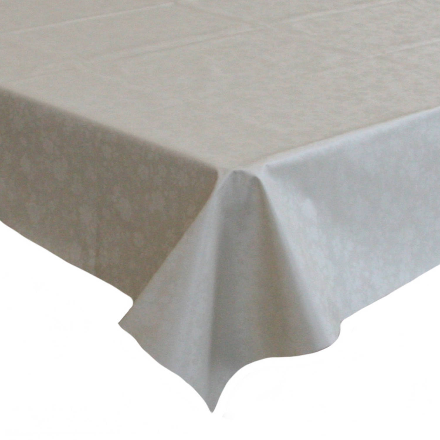 Bellatio Design Tafelzeil/tafelkleed creme met bloemen motief 140 x 250 cm - Tuintafelkleed