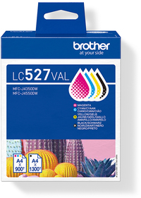 Brother LC527VAL Value Pack Ink Cartridge - Black, Cyan, Magenta, Yellow - 4 Pack