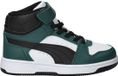 PUMA Rebound Slam Mid AC PS Kinderen Unisex Hoge Sneakers Klittenband Synthetisch/Rubber Groen/Zwart Maat 35