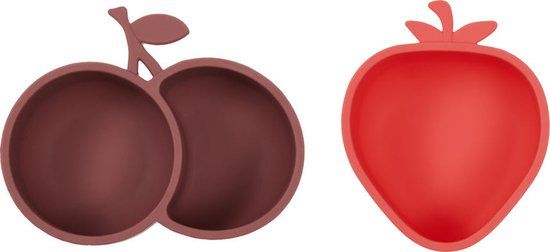OYOY Mini Oyoy Living Siliconen Snack Bowl Yummy | Strawberry & Cherry