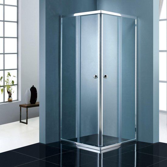 Boss & Wessing Douchecabine Vierkant 80x80 cm 2 Schuifdeuren 5mm Glas