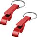 Merkloos / Sans marque Pf Concept International Bv Flessen openers sleutelhanger - Set van 12x stuks - rood - 5.5 cm