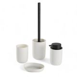Utility Set van 4 badkamer- en WC-accessoires UTILITY Blanc Modern Plastic