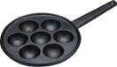 KitchenCraft Aebleskiver Pan met 7 gaten, Gietijzer, Zwart, 20.5 cm