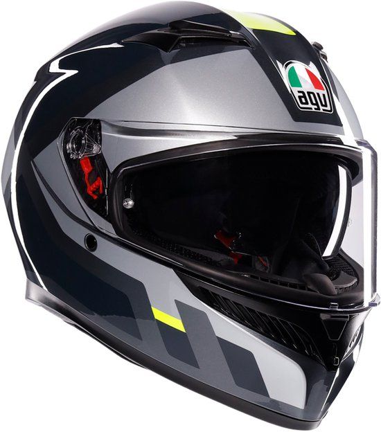 AGV K3 E2206 MPLK Shade Grijs Geel Fluo Integraalhelm - Maat XL