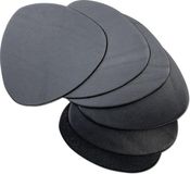 Brute Strength - Leren Onderzetters - Zwart - Semi Rond - 14 stuks